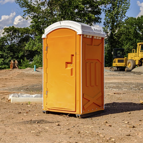 how often are the porta potties cleaned and serviced during a rental period in Grand Ridge